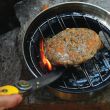 Grilling a burger